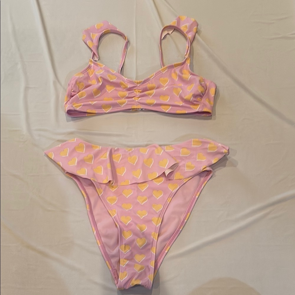 Stoney Clover Lane Lavender Bikini with Yellow Hearts